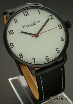 Zegarek męski Bruno Calvani na czarnym pasku wyraźna tarcza BC90680 BLACK biała tarcza. Męski zegarek klasyczny. Zegarek męski na pasku. Zegarek męski z wyraźną tarczą. Zegarek męski na pasku na prezent (2).jpg